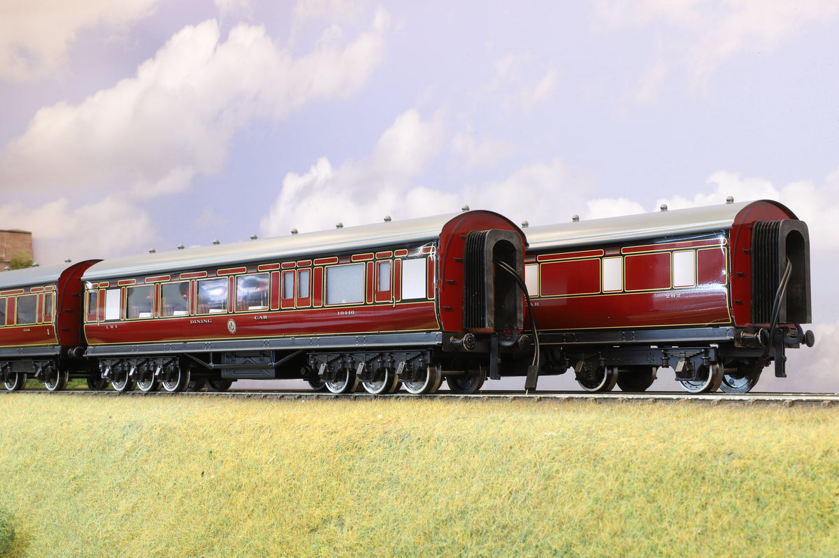 Darstaed Coarse Scale O Set of 3 LMS Period II Coaches Crimson Lake &#39;Set B&#39;