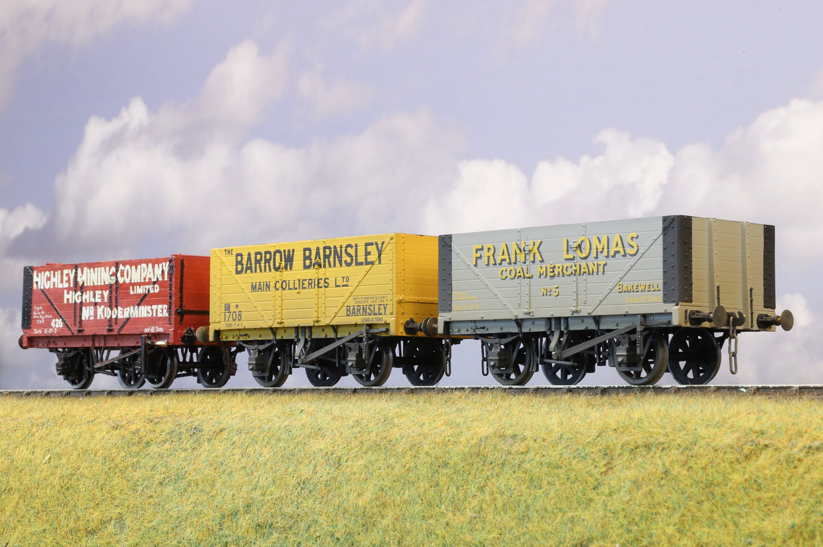 Rake of Three Finescale O Gauge Private Owner Coal Wagons