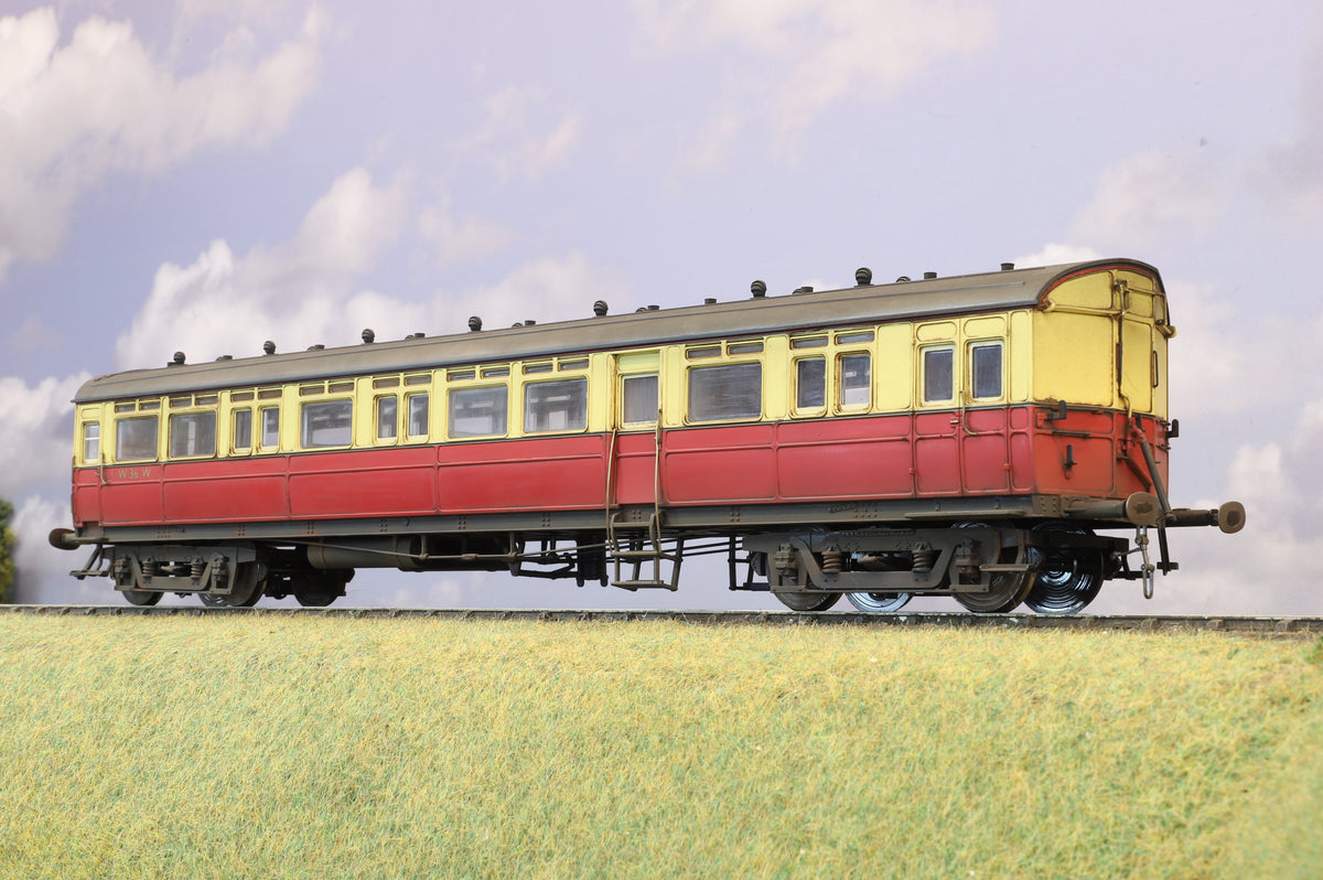 Lionheart Finescale O Gauge GWR Autocoach No.W36W, Carmine & Cream, Weathered, DCC Sound