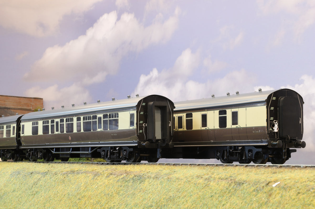 Ace Trains Coarse Scale BR Mk1 Three Coach Set Chocolate & Cream(2-/3-Rail)