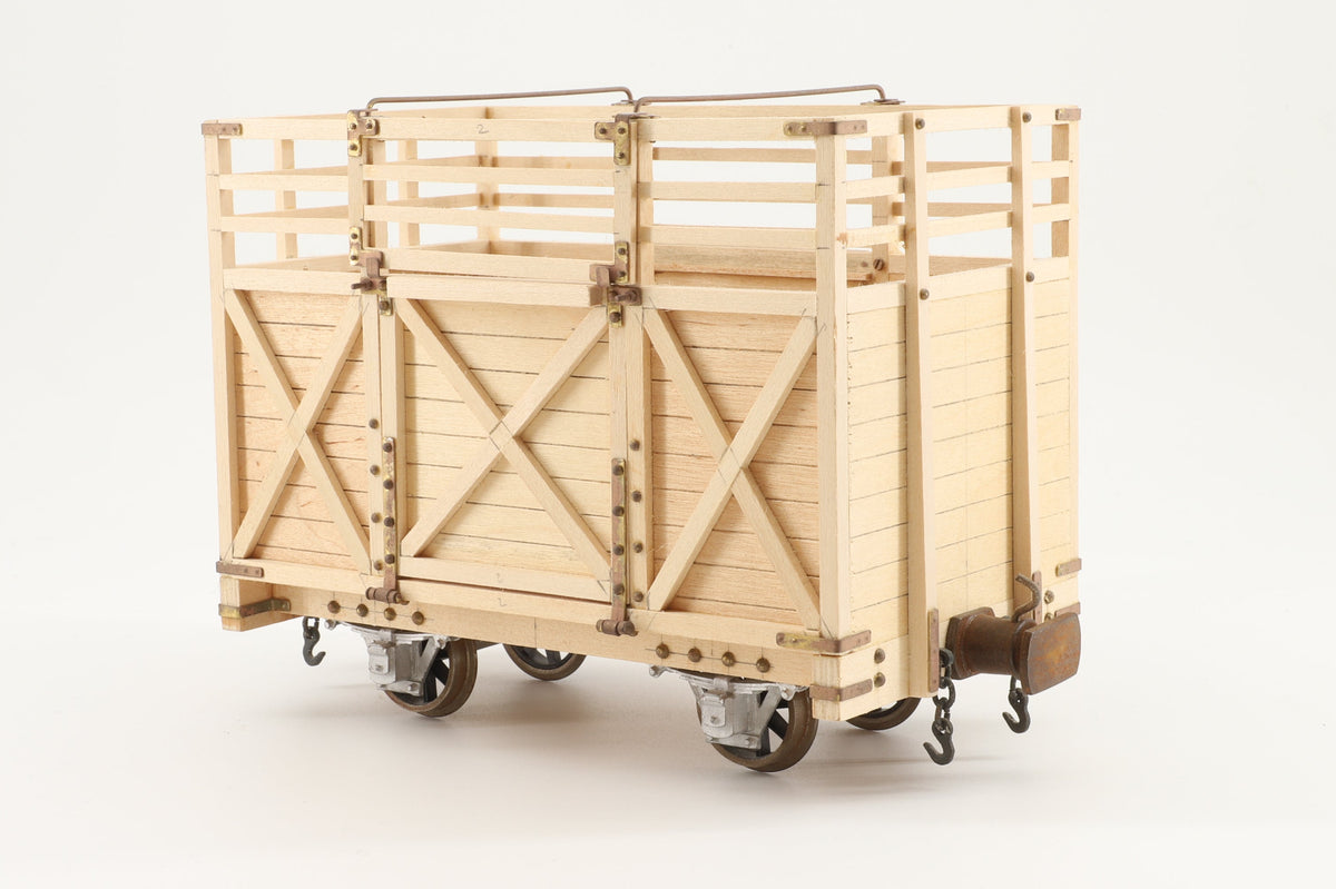 Kit-Built 16mm (45mm Gauge) Livestock Wagon, Undecorated Wood