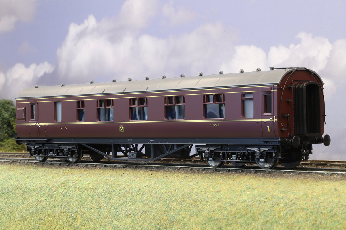 MTH Finescale O Gauge Corridor Brake First, LMS Maroon, MTH22-60063
