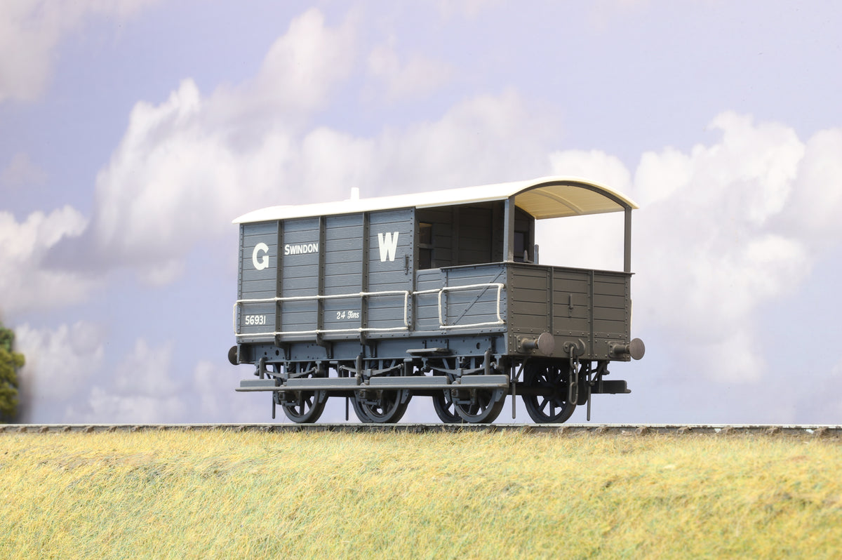 Slater&#39;s/ Peco Finescale O Gauge (Kit-Built) Rake Of 3 Private Owners Wagons &amp; GW Brake Van