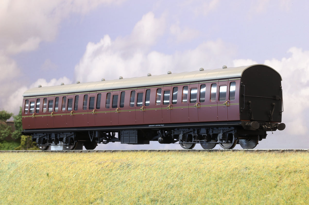 Darstaed Finescale O Gauge BR 57&#39; Mk1 Suburban Composite (C) Coach, BR Lined Maroon