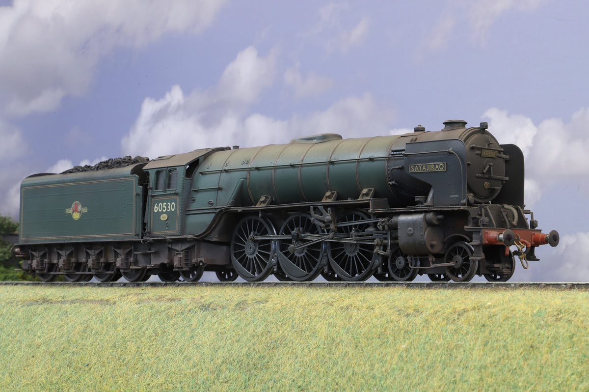 DJH Kit Built Finescale O Gauge Peppercorn A1 No. 60530 'Sayajirao' BR Green Early Crest (Weathered)