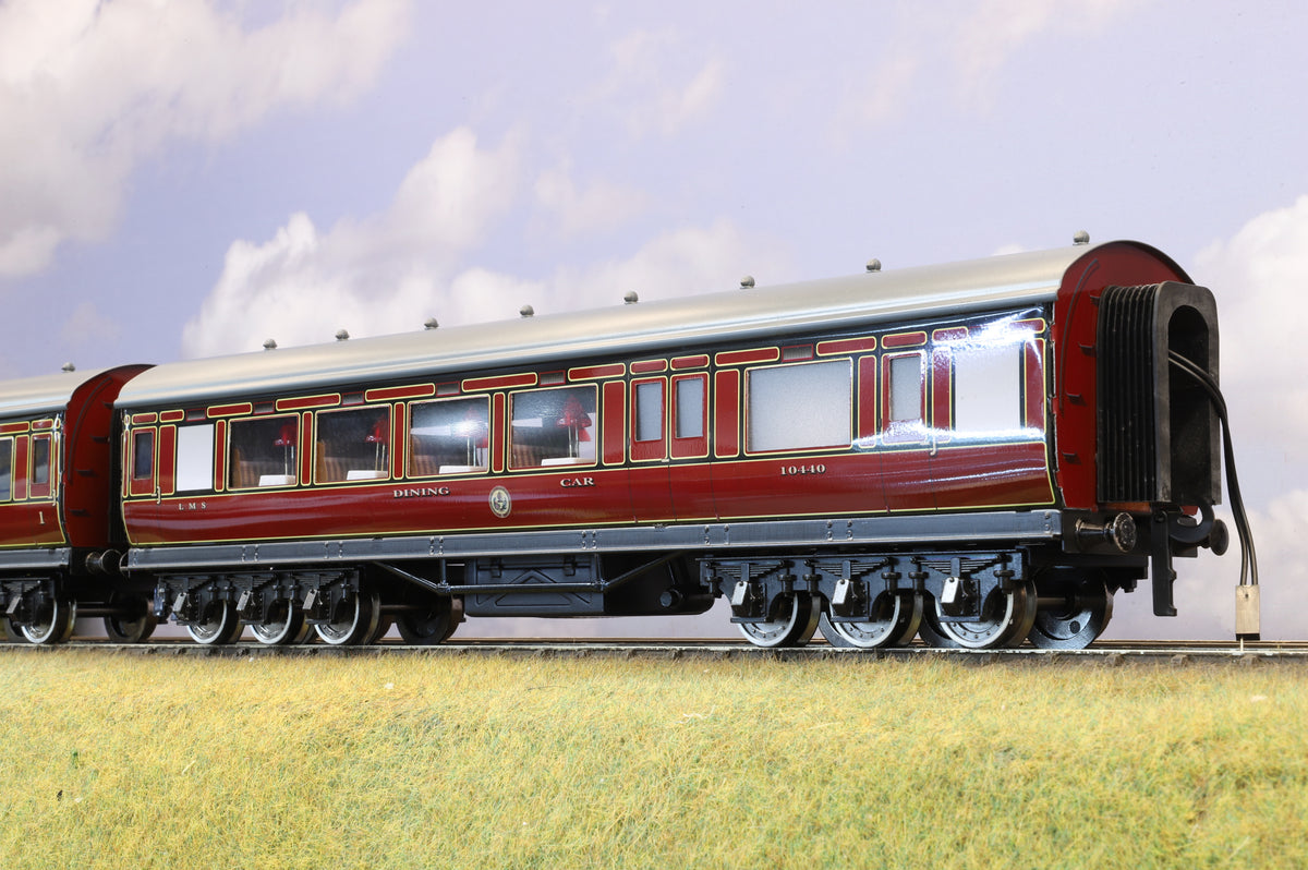 Darstaed Coarse Scale O Set of 3 LMS Period II Coaches Crimson Lake &#39;Set B&#39;
