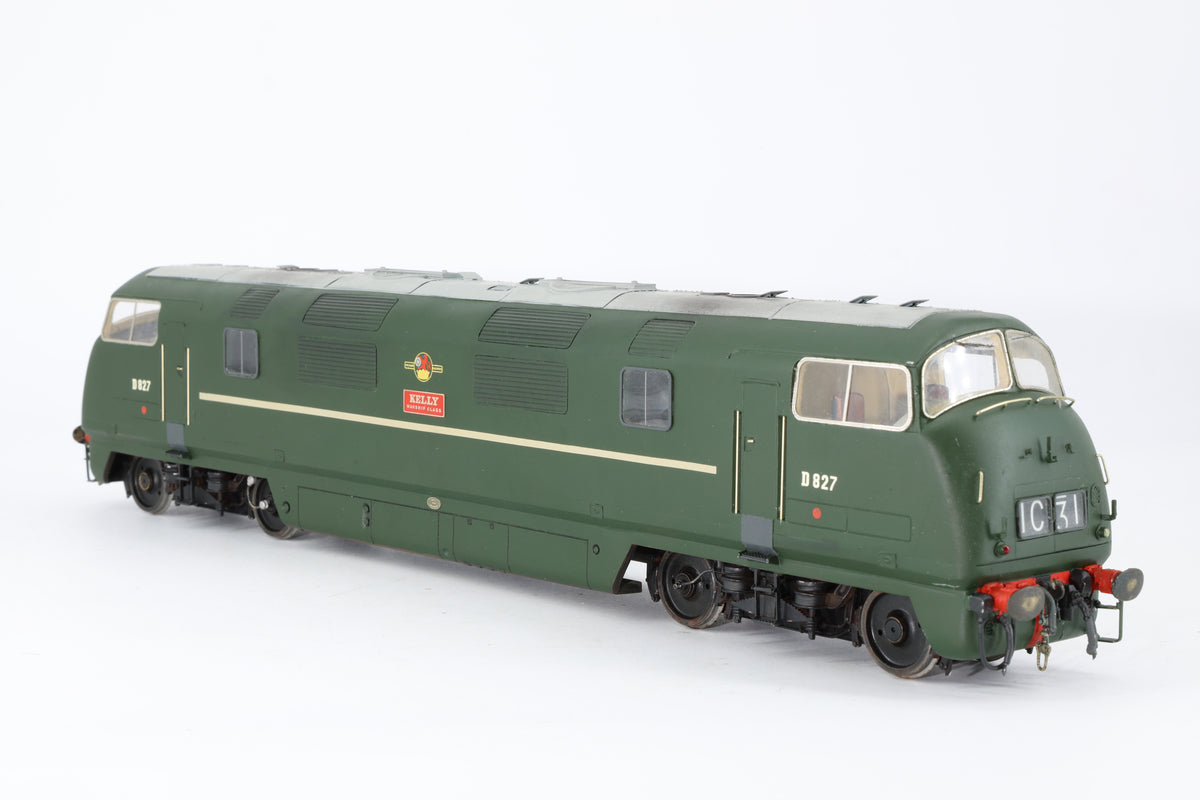 Finescale O Gauge (Kit-Built) Class 42 Warship No. D827 'Kelly' BR Green (Cast Construction)