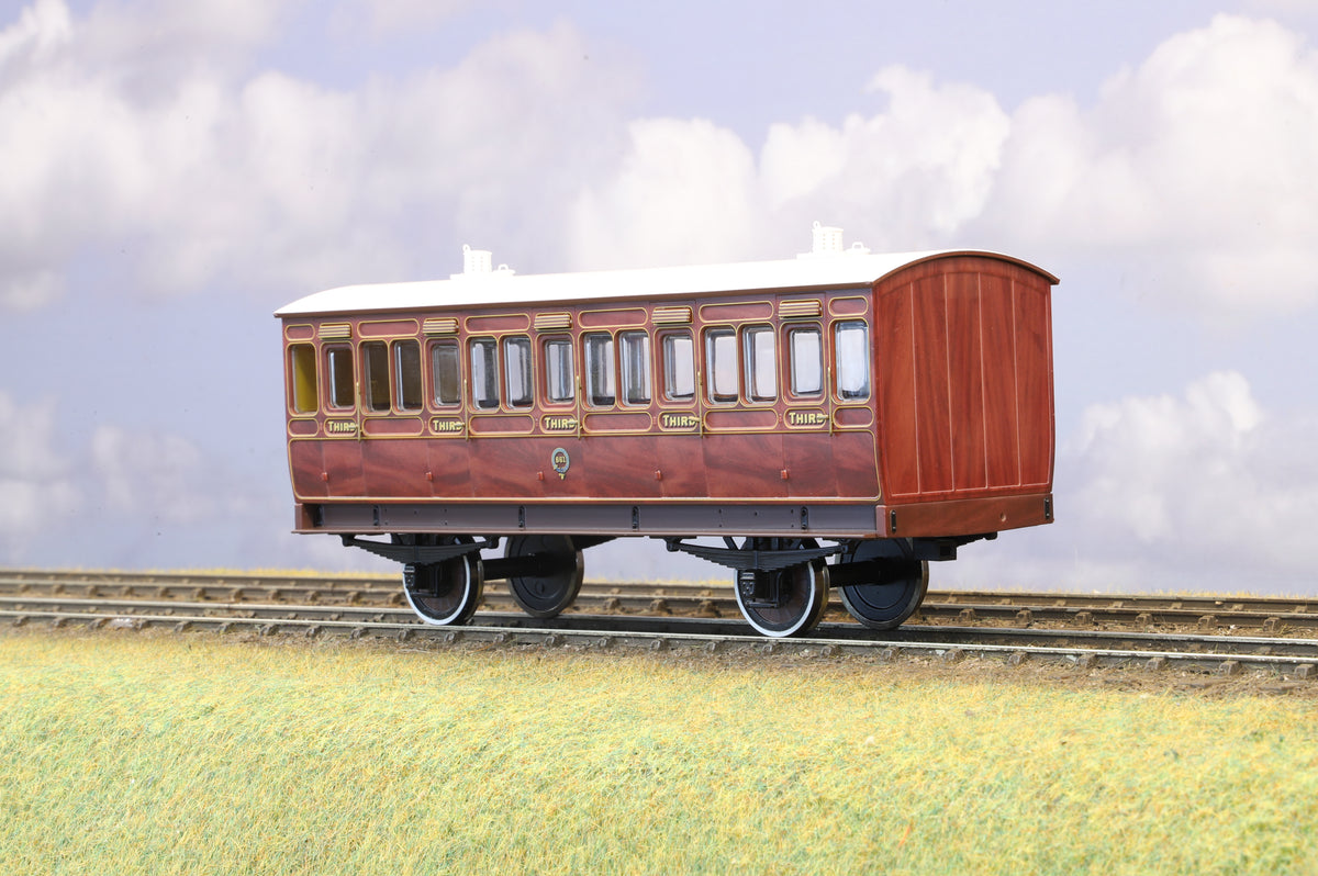 Dapol Finescale O Gauge Stroudley 4-Wheel Oil Lit Coach No. 861 Mahogany (no Lights)