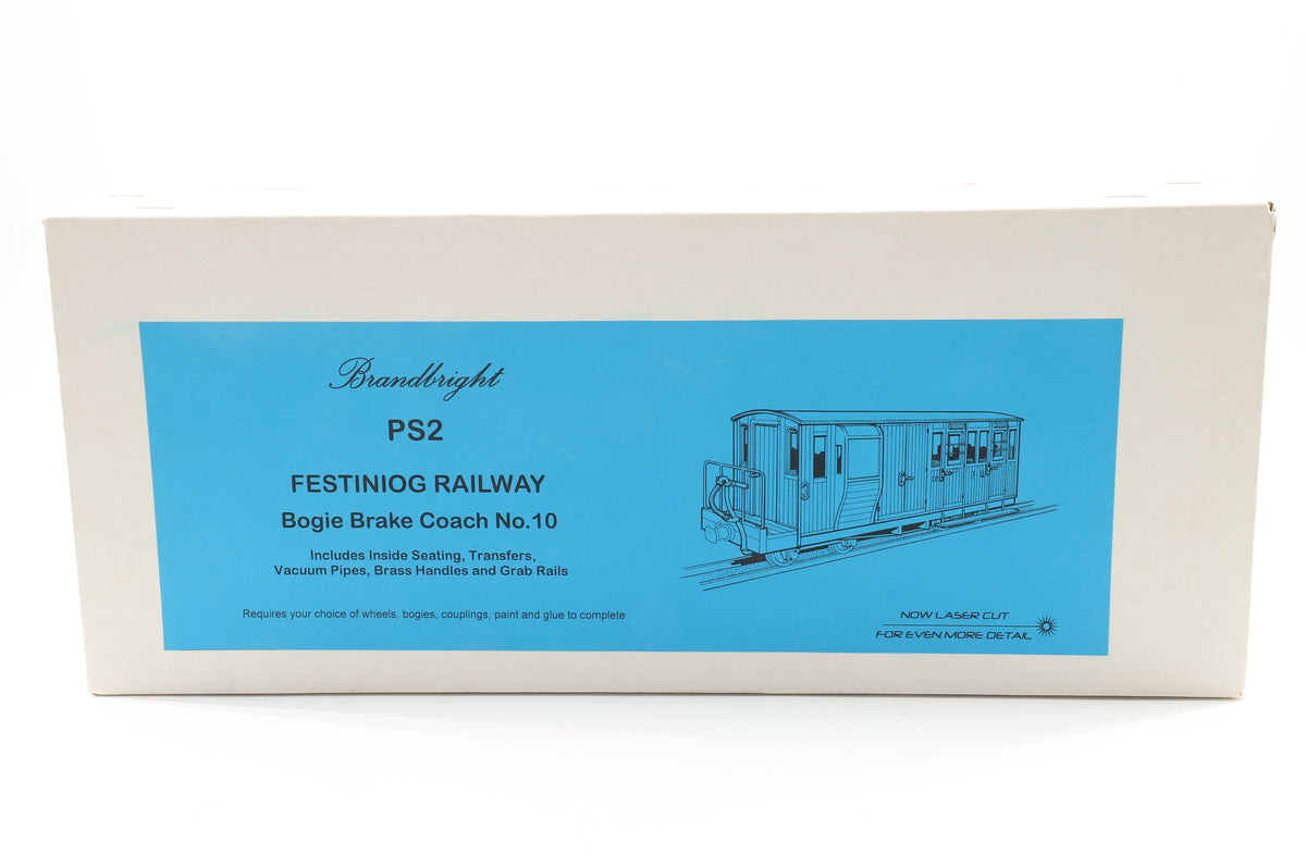 Brandbright 16mm/SM32 PS2 Festiniog Railway Bogie Brake Coach No.10 Kit