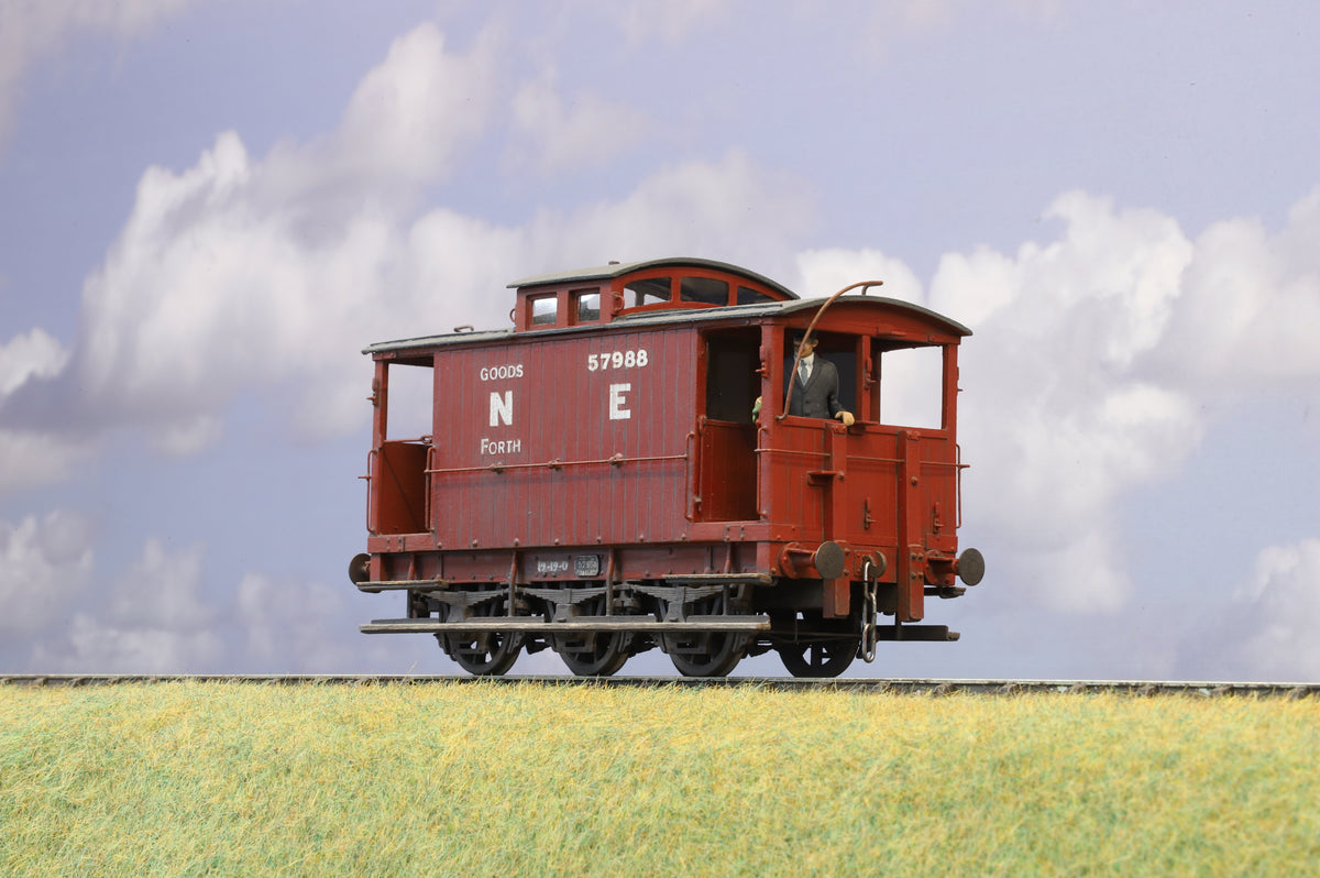 Kit-built Finescale O Gauge North Eastern 20Ton Six-wheel Brake Van, Weathered