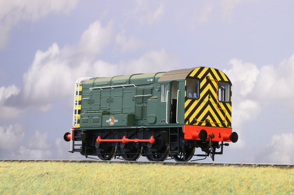 Dapol Finescale O Gauge Class 08 Shunter BR Green (Wasp Stripes) Unnumbered, DCC Sound