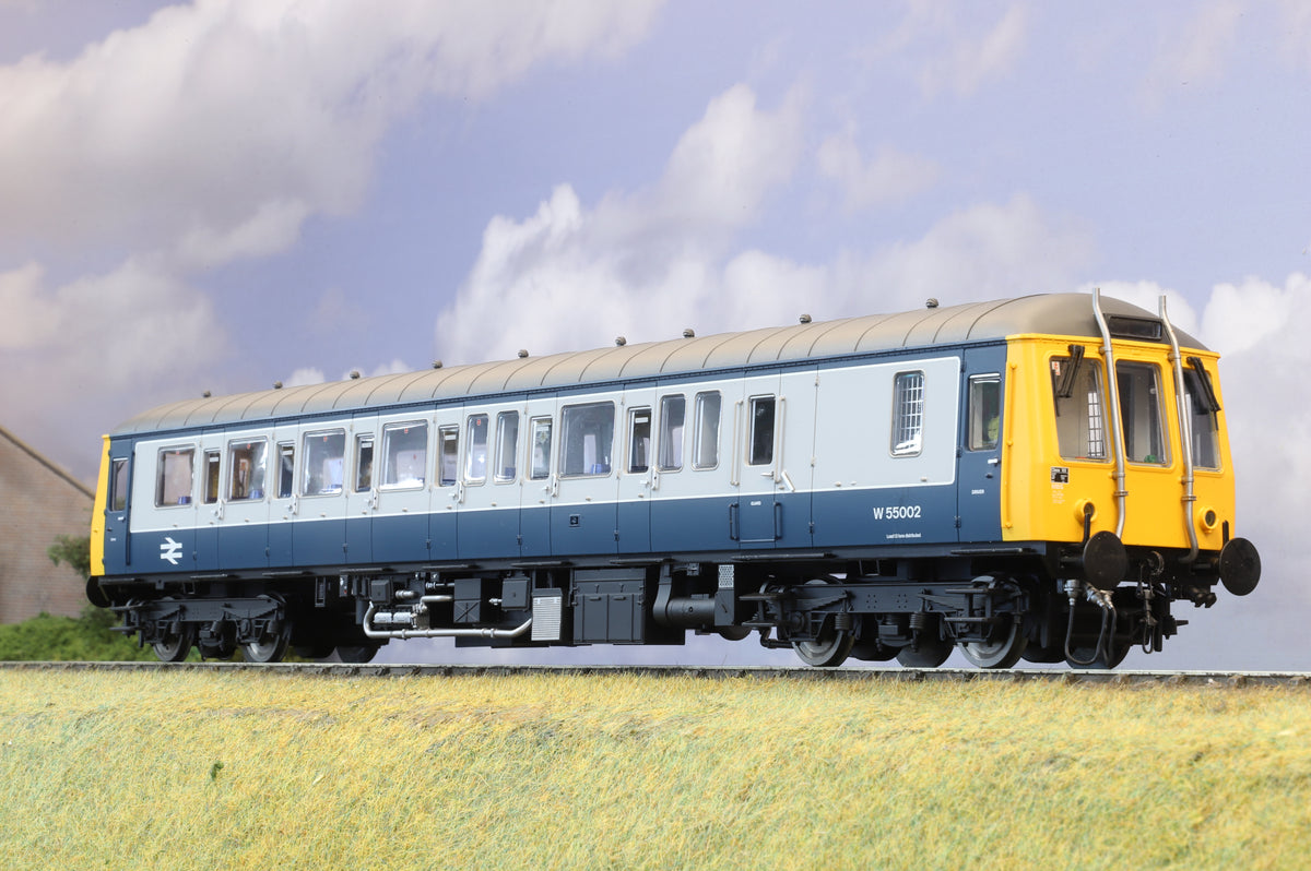 Dapol Finescale O Gauge Class 122 Railcar No. W55002 BR Bue/Grey DCC Sound