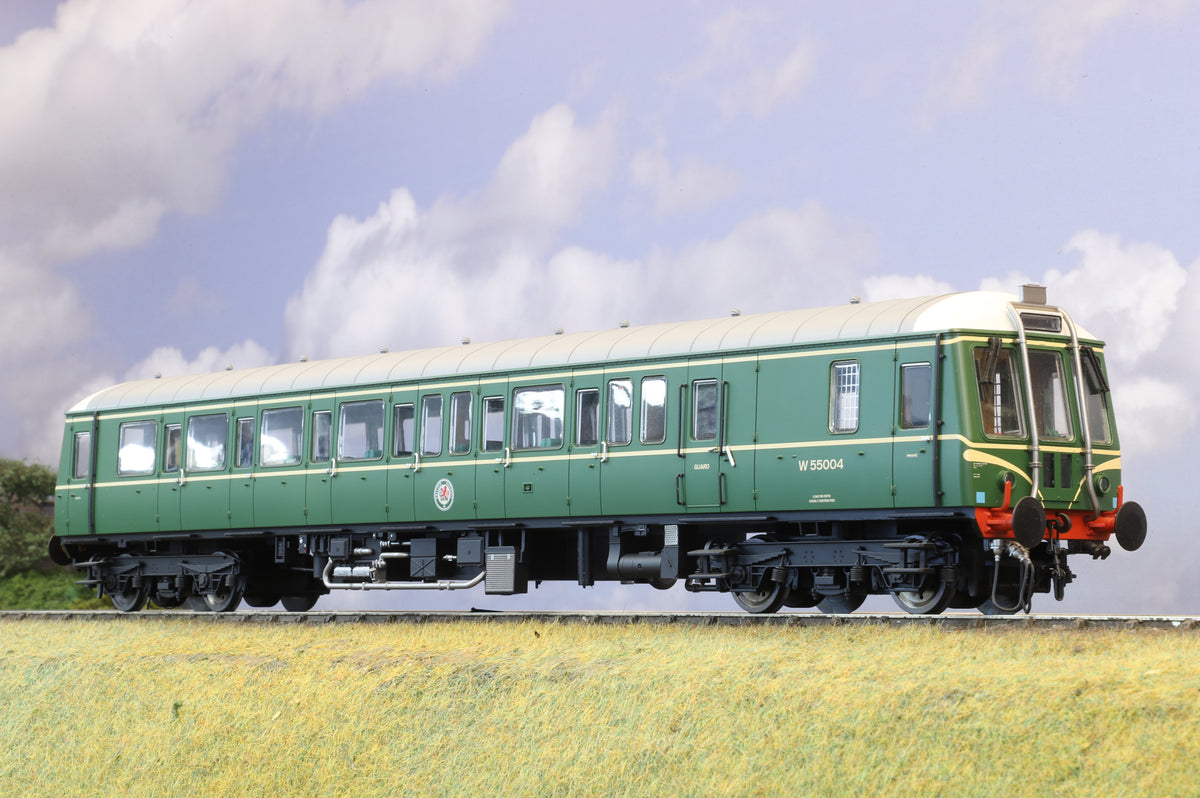 Dapol Finescale O Gauge Class 122 Railcar No. W55004 BR Green (Speed Whiskers)