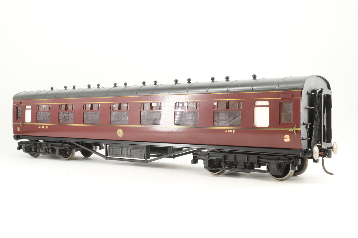 Wrightways Gauge 1 LMS Corridor Third Coach Lined Maroon
