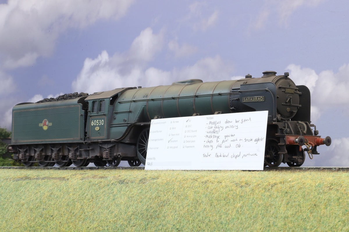 DJH Kit Built Finescale O Gauge Peppercorn A1 No. 60530 'Sayajirao' BR Green Early Crest (Weathered)