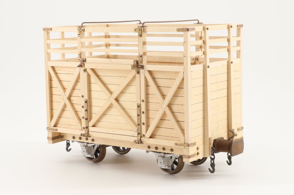 Kit-Built 16mm (45mm Gauge) Livestock Wagon, Undecorated Wood