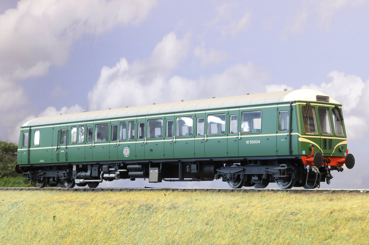 Dapol Finescale O Gauge Class 122 Railcar No. W55004 BR Green (Speed Whiskers)