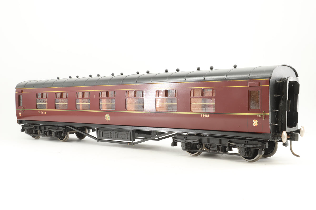 Wrightways Gauge 1 LMS Corridor Third Coach Lined Maroon
