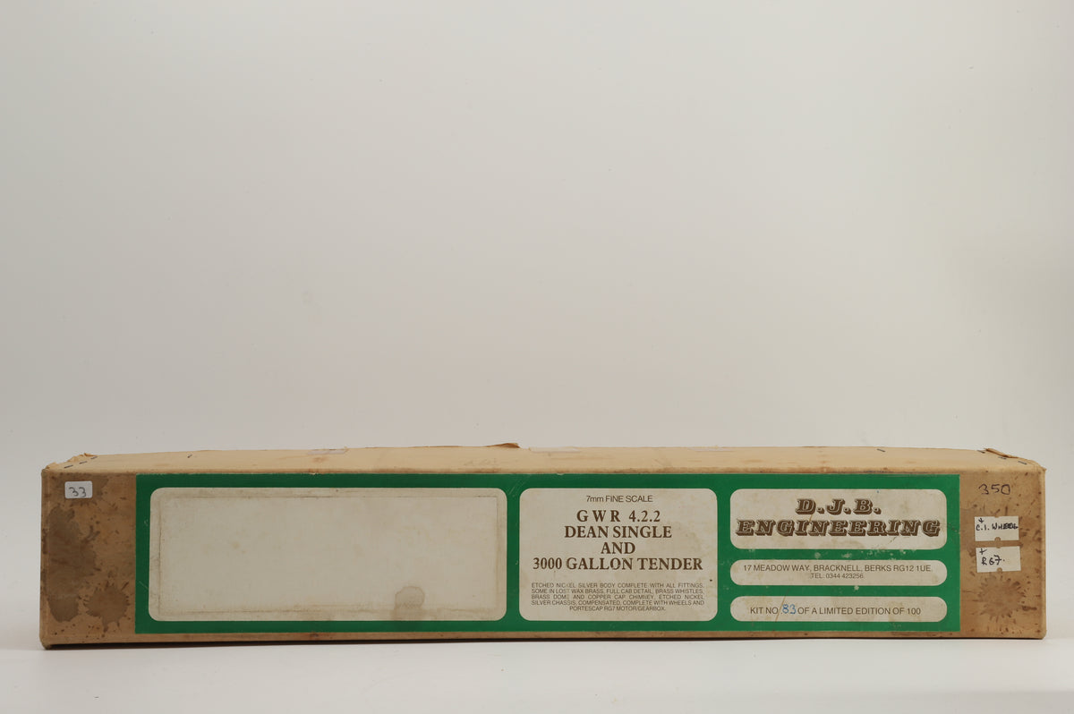 DJB Engineering GWR Dean Single Locomotive and Tender Kit No. 83 of 100