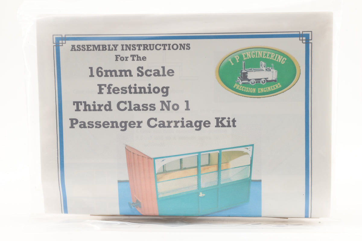 IP Engineering 16mm Ffestiniog Third Class No. 1 Passenger Carriage Kit