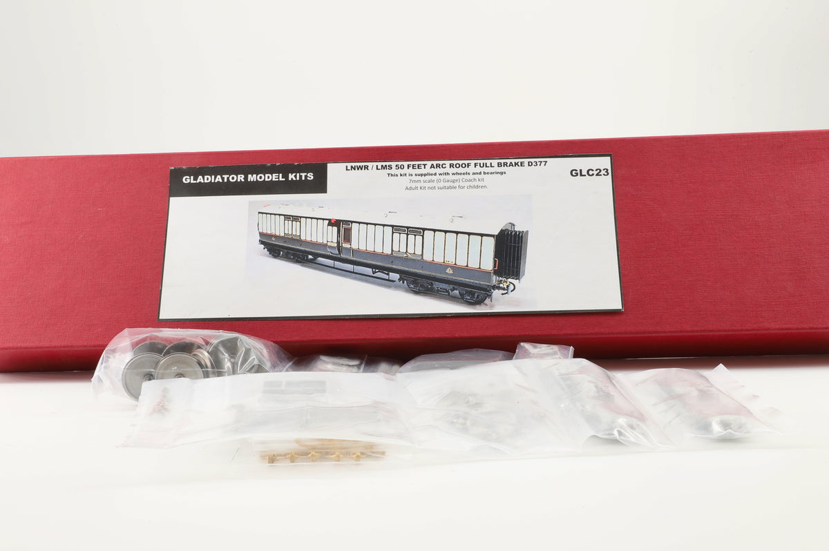 Finescale O Gauge Gladiator Models LNWR/LMS 50Ft Arc Roof Full Brake Kit