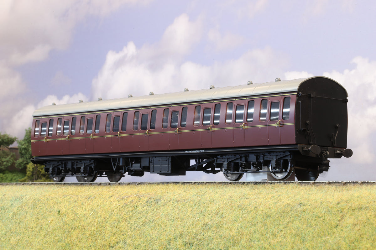 Darstaed Finescale O Gauge BR 57&#39; Mk1 Suburban Composite (C) Coach, BR Lined Maroon