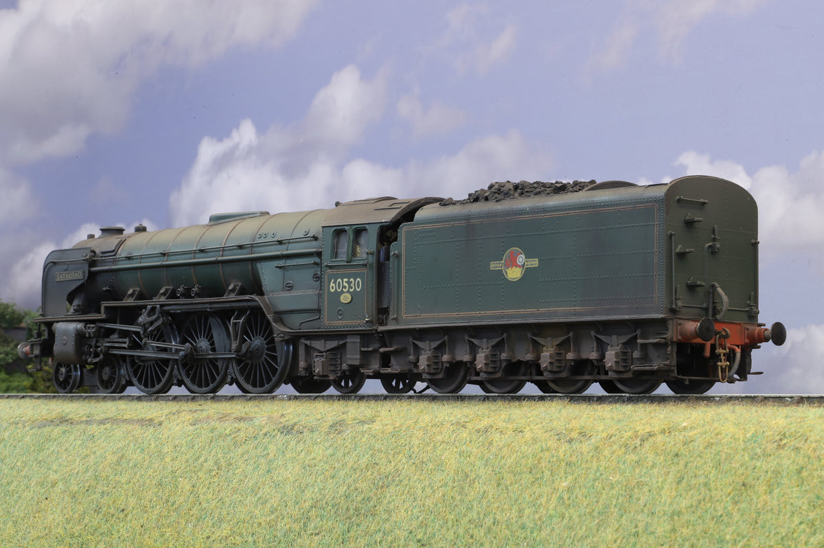 DJH Kit Built Finescale O Gauge Peppercorn A1 No. 60530 'Sayajirao' BR Green Early Crest (Weathered)