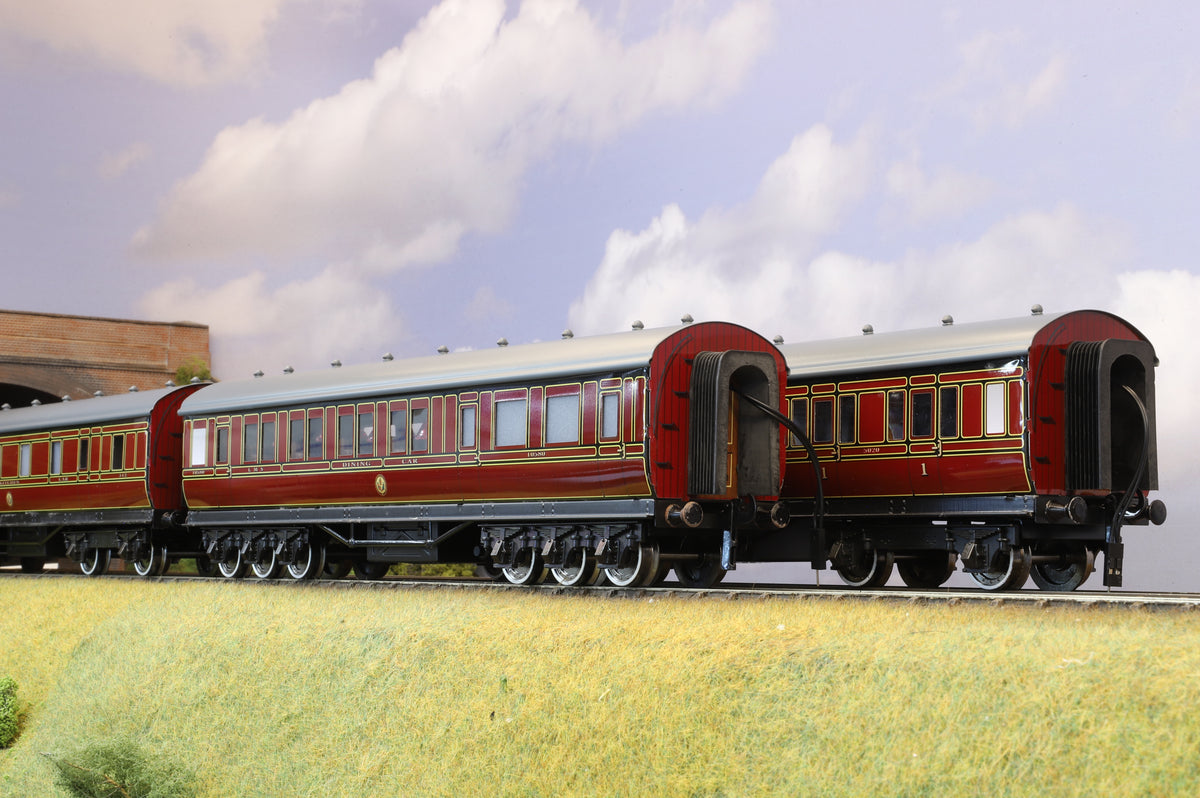 Darstaed Coarse Scale O Set of 3 LMS Period I Coaches Crimson Lake &#39;Set B&#39;