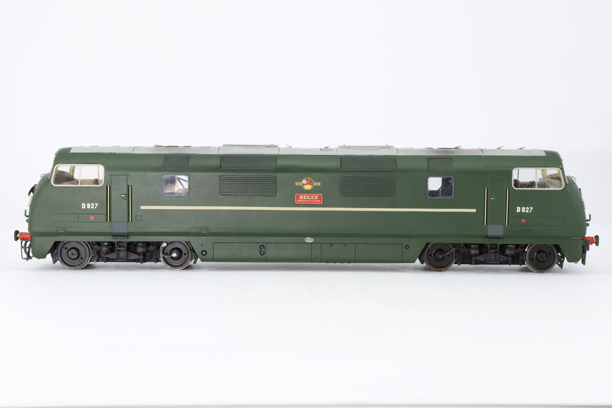 Finescale O Gauge (Kit-Built) Class 42 Warship No. D827 'Kelly' BR Green (Cast Construction)