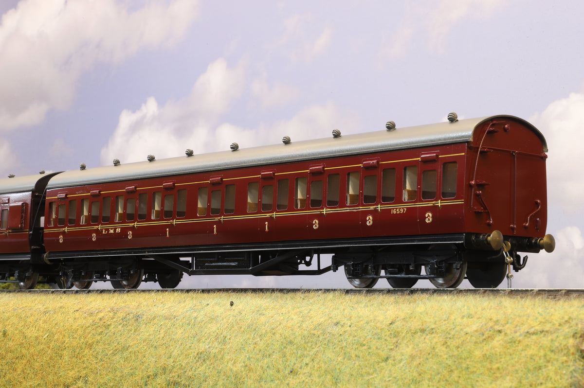 EK Models Finescale O Gauge LMS (Maroon) Pair of Suburban coaches