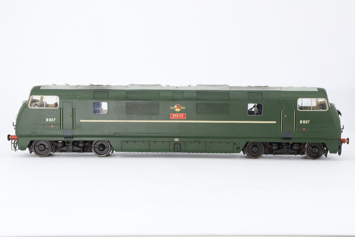 Finescale O Gauge (Kit-Built) Class 42 Warship No. D827 'Kelly' BR Green (Cast Construction)