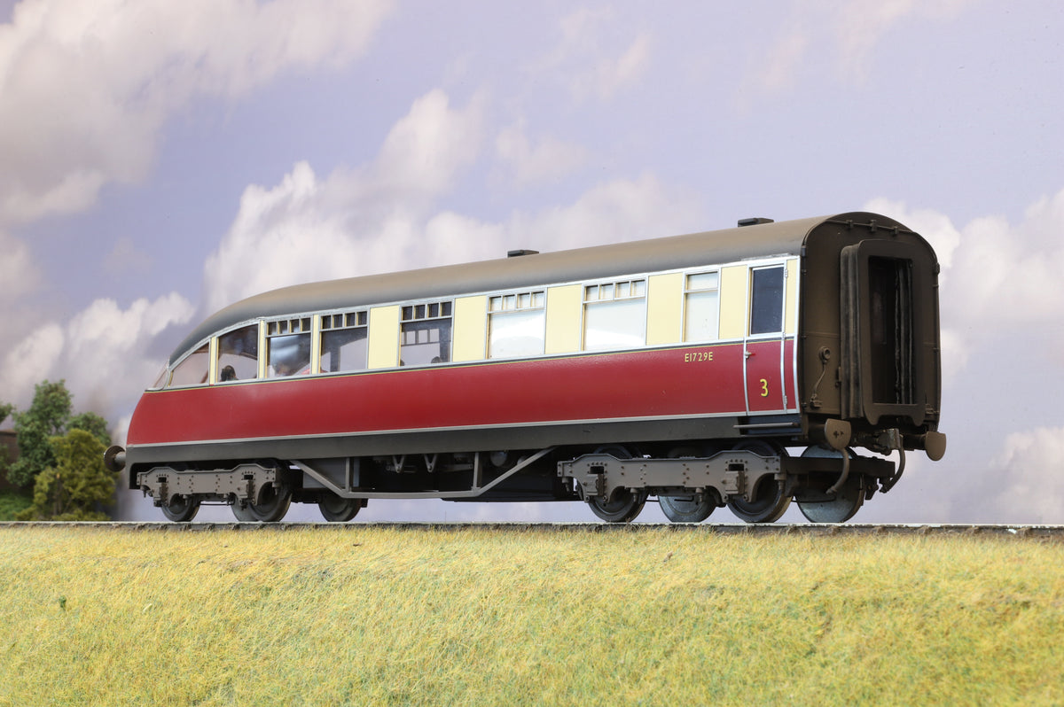 Golden Age Models Finescale O Gauge LNER &#39;Beavertail&#39; Observation Car Crimson &amp; Cream