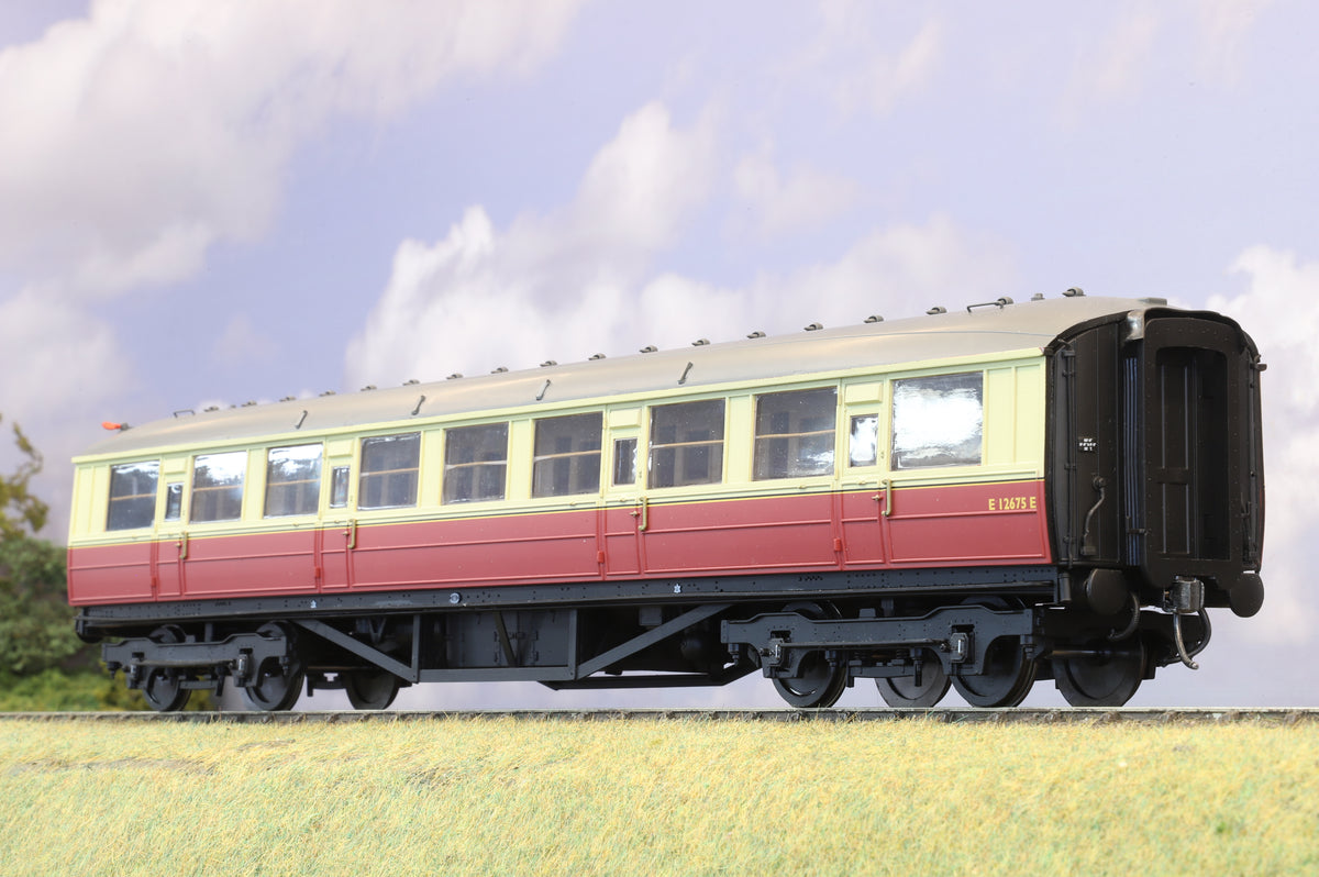 Hattons Finescale O Gauge Gresley Teak Corridor Third BR Crimson & Cream No. E12675E