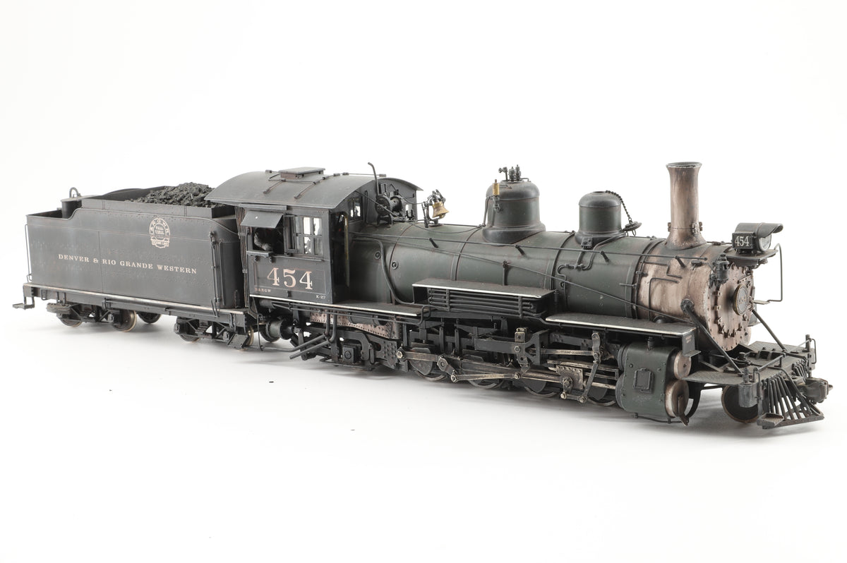 Berlyn Locomotive Works On3 D&RGW Class K-27 Royal Gorge Herald Green Boiler No.454 (Pro Weathered & Detailed)