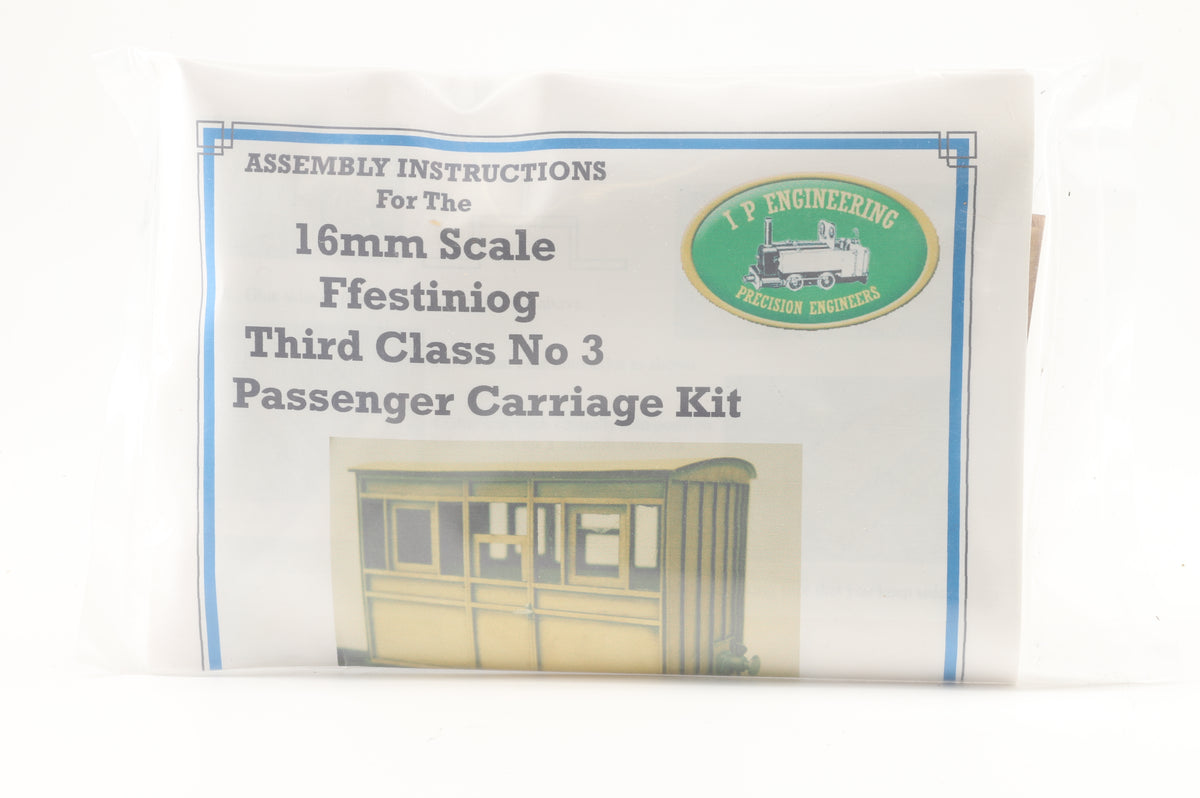 IP Engineering 16mm Ffestiniog Third Class No. 3 Passenger Carriage Kit