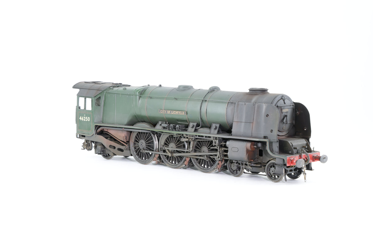 Finescale O Gauge (Kit/Scratch-Built) ex-LMS Princess Coronation/Duchess No. 46250 'City of Lichfield' BR Lined Green Pro-Weathered