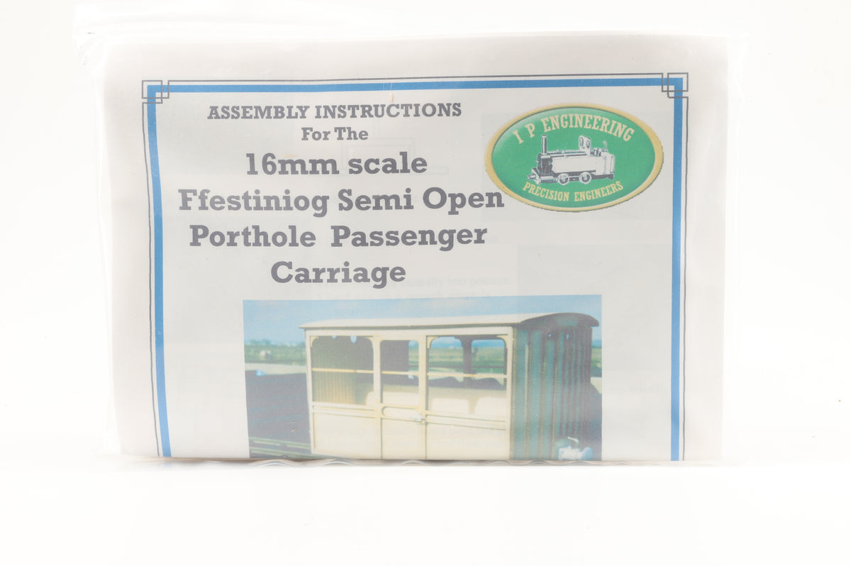IP Engineering 16mm Ffestiniog Semi Open Porthole Passenger Carriage