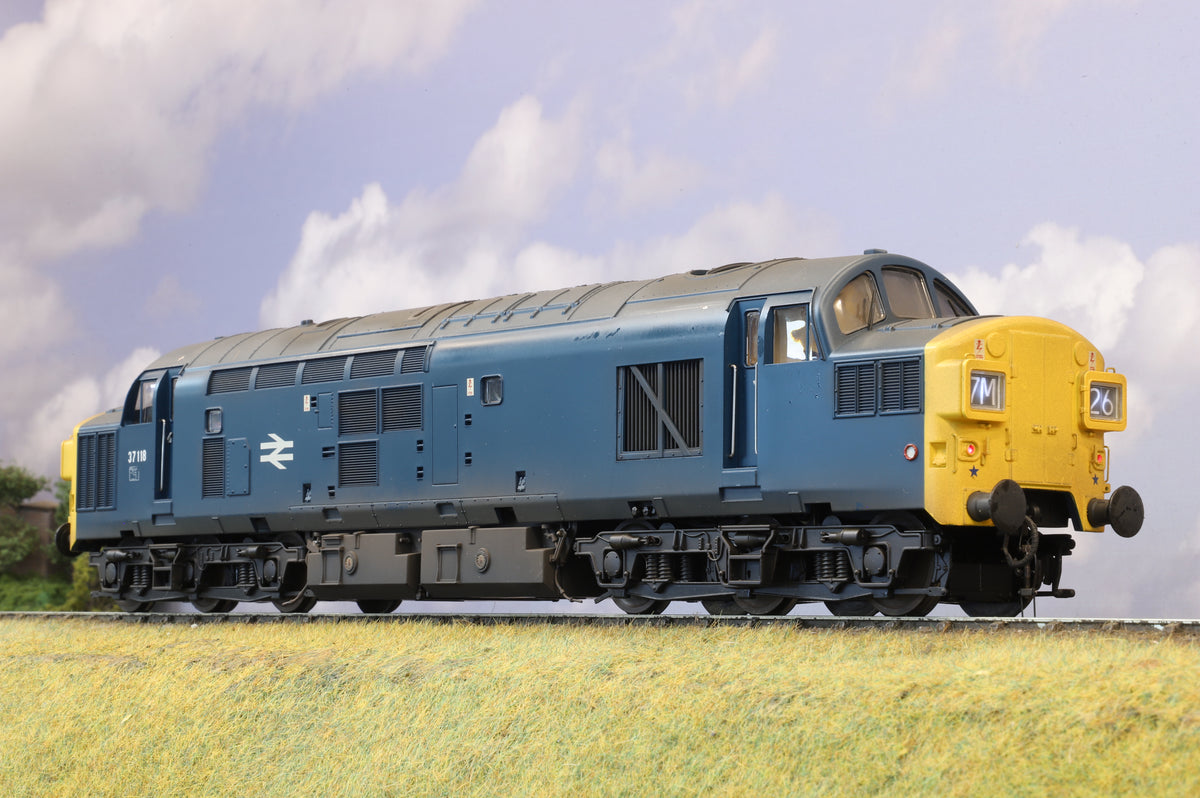 Heljan Finescale O Gauge Class 37 No.37118, BR Blue, DCC Fitted, Weathered