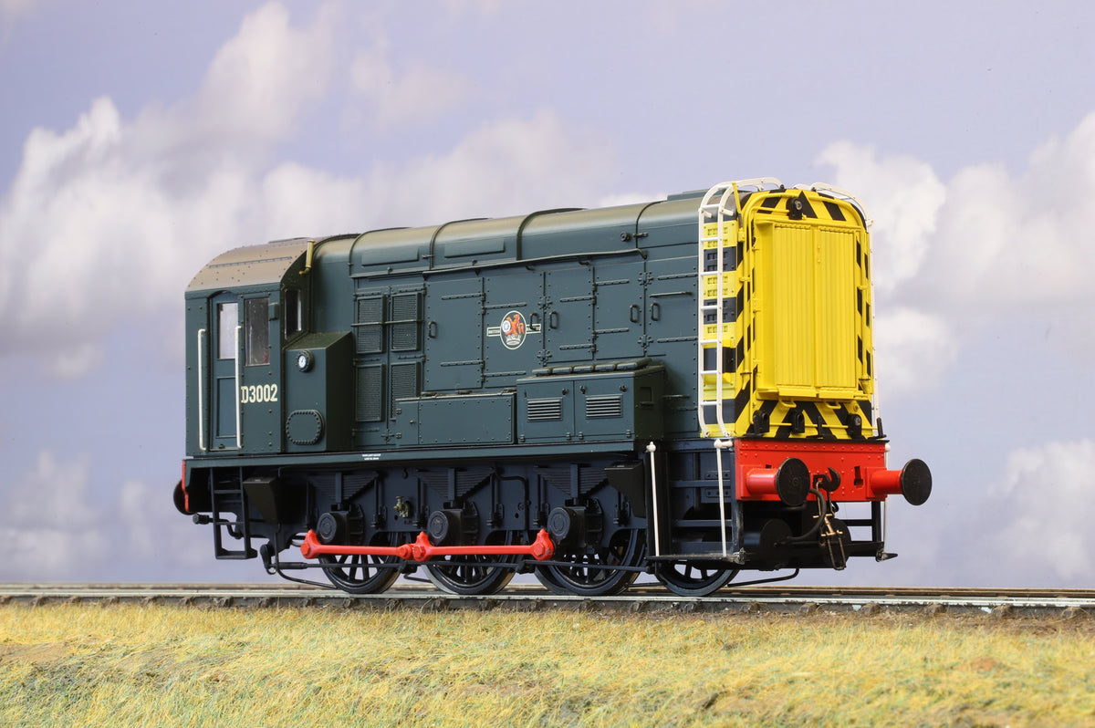 Dapol Finescale O Gauge Class 08 Shunter BR Green (Wasp Stripes) No. D3002 DCC Sound