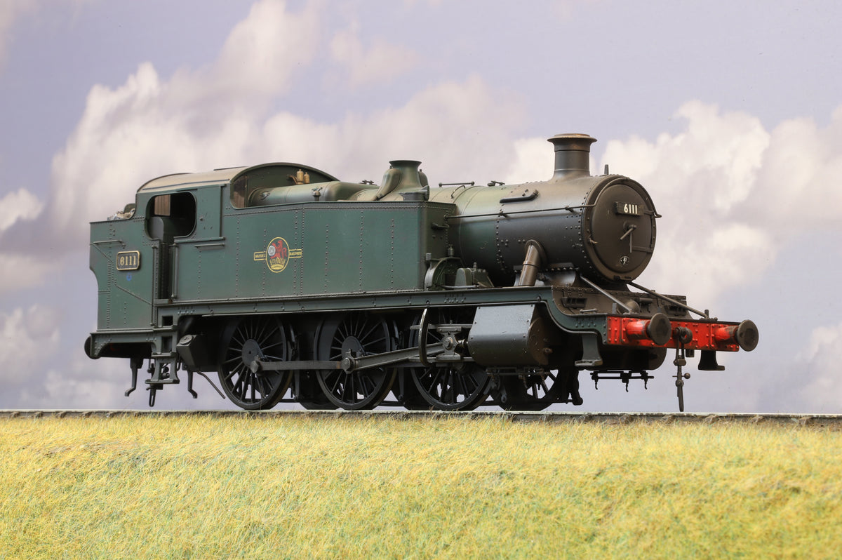Heljan (Gaugemaster Collection) Finescale O Gauge &#39;Large Prairie&#39; BR Unlined Green No. 6111 (Weathered)