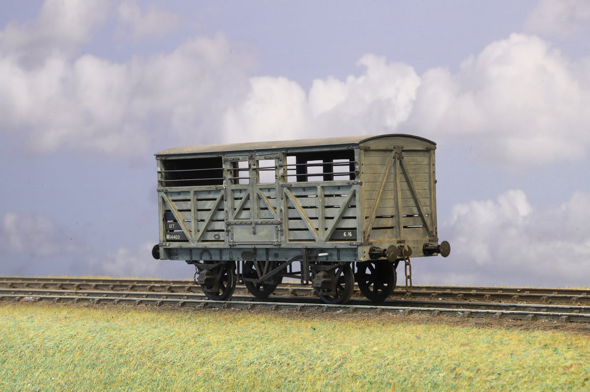 Finescale O Gauge (Kit-Built) ex-MR/LMS 12T Cattle Wagon No. M14400 BR Grey Weathered