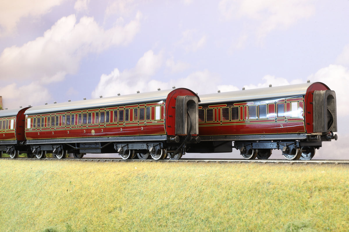 Darstaed Coarse Scale O Set of 3 LMS Period I Coaches Crimson Lake &#39;Set A&#39;