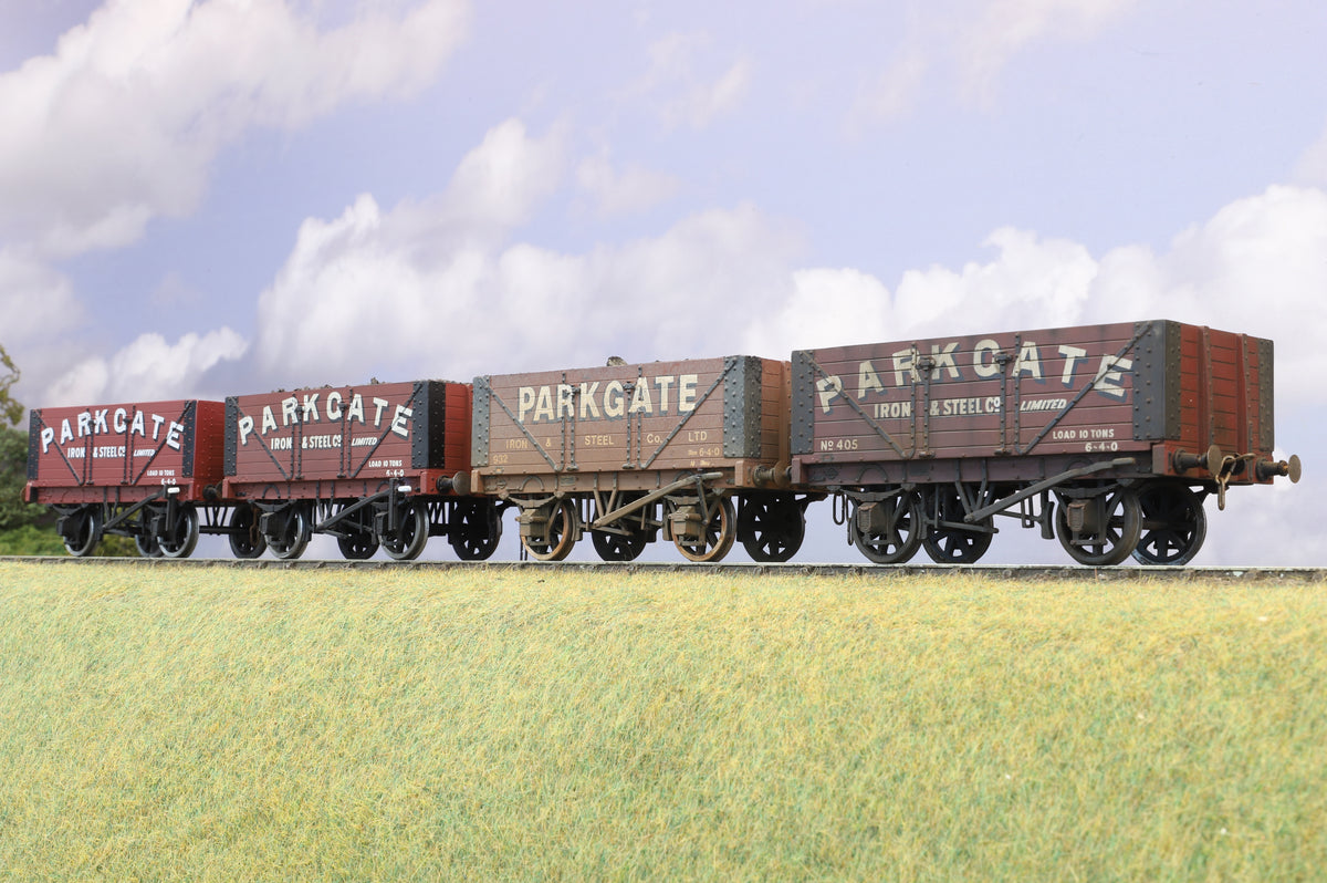 Finescale O Gauge (Kit-Built) Rake of Four 'Parkgate' Private Owner Wagons, Weathered