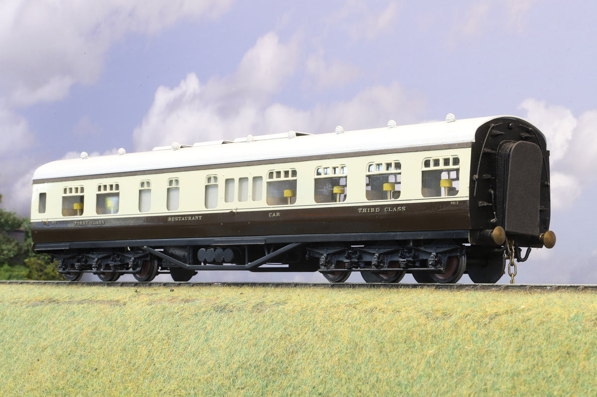 EK Models Finescale O Gauge (Kit-Built) GWR 12 Wheel Restaurant Car Chocolate & Cream