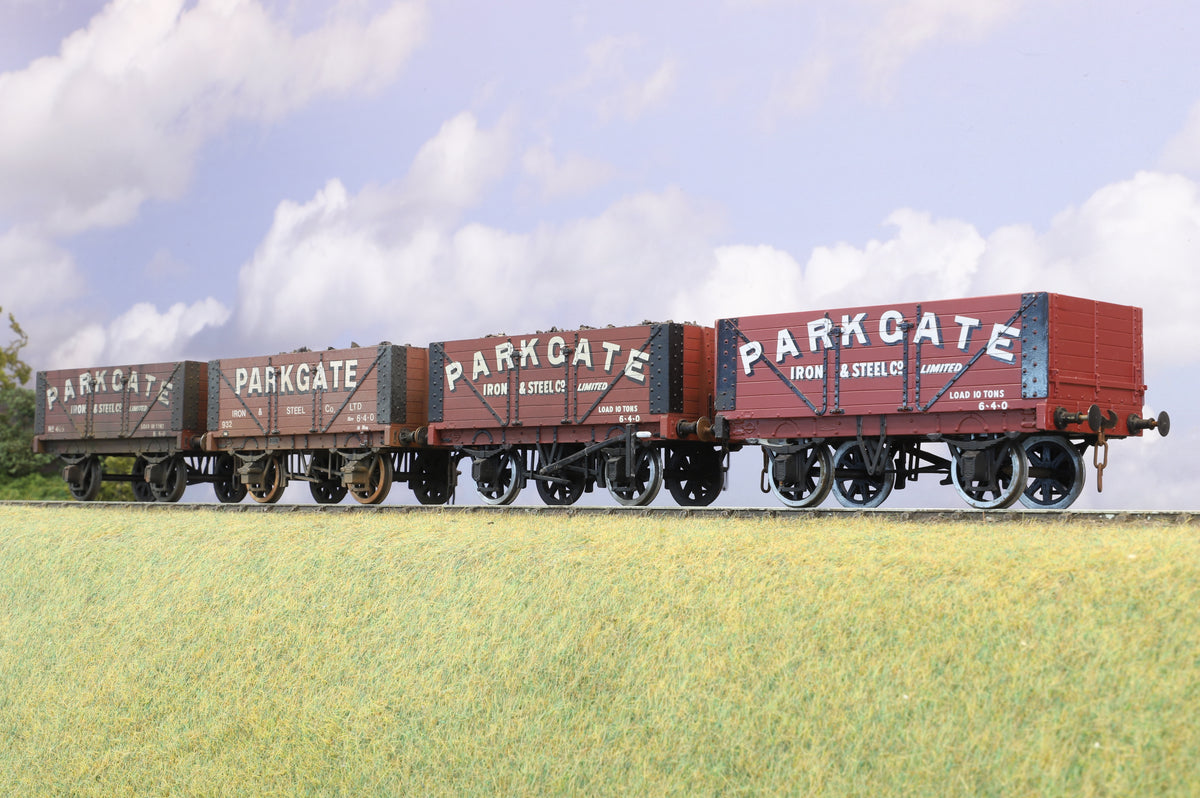 Finescale O Gauge (Kit-Built) Rake of Four 'Parkgate' Private Owner Wagons, Weathered