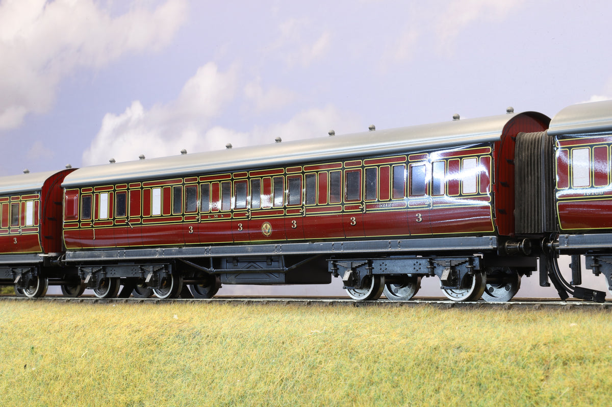 Darstaed Coarse Scale O Set of 3 LMS Period I Coaches Crimson Lake &#39;Set A&#39;