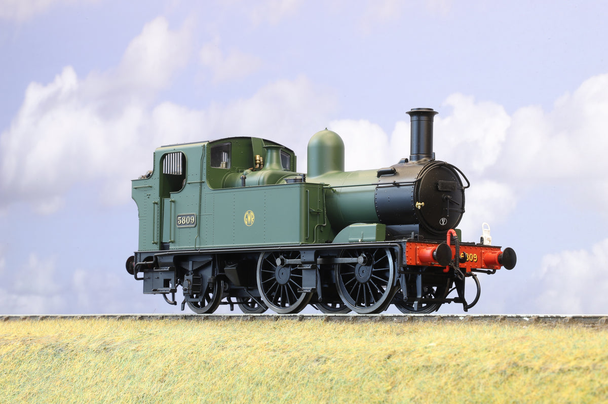 Dapol Finescale O Gauge Class 58xx 0-4-2 Tank No.5809, GWR Unlined Green, DCC Fitted