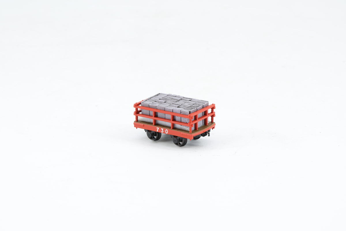 Bachmann Finescale NG7 Dinorwic Slate Wagon with Sides Red with Load