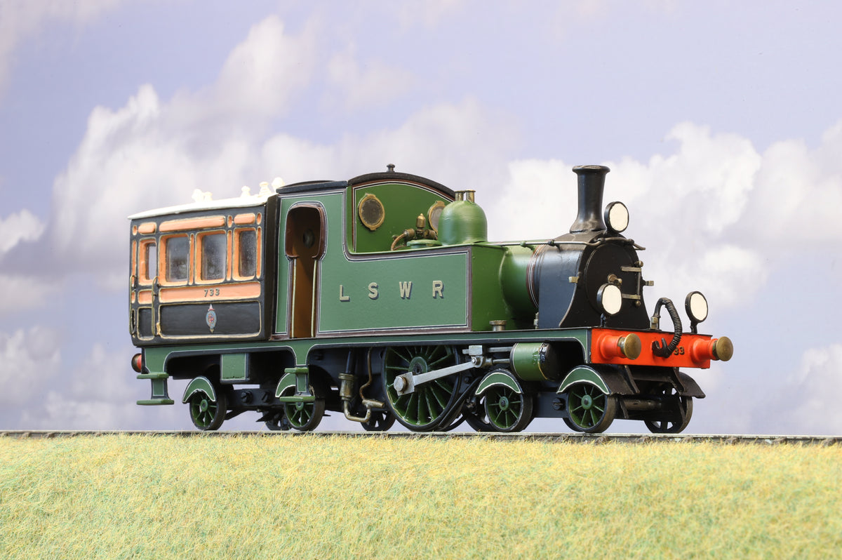 Kit-built Finescale O Gauge LSWR Drummond F9 Class 'The Bug' No. 733