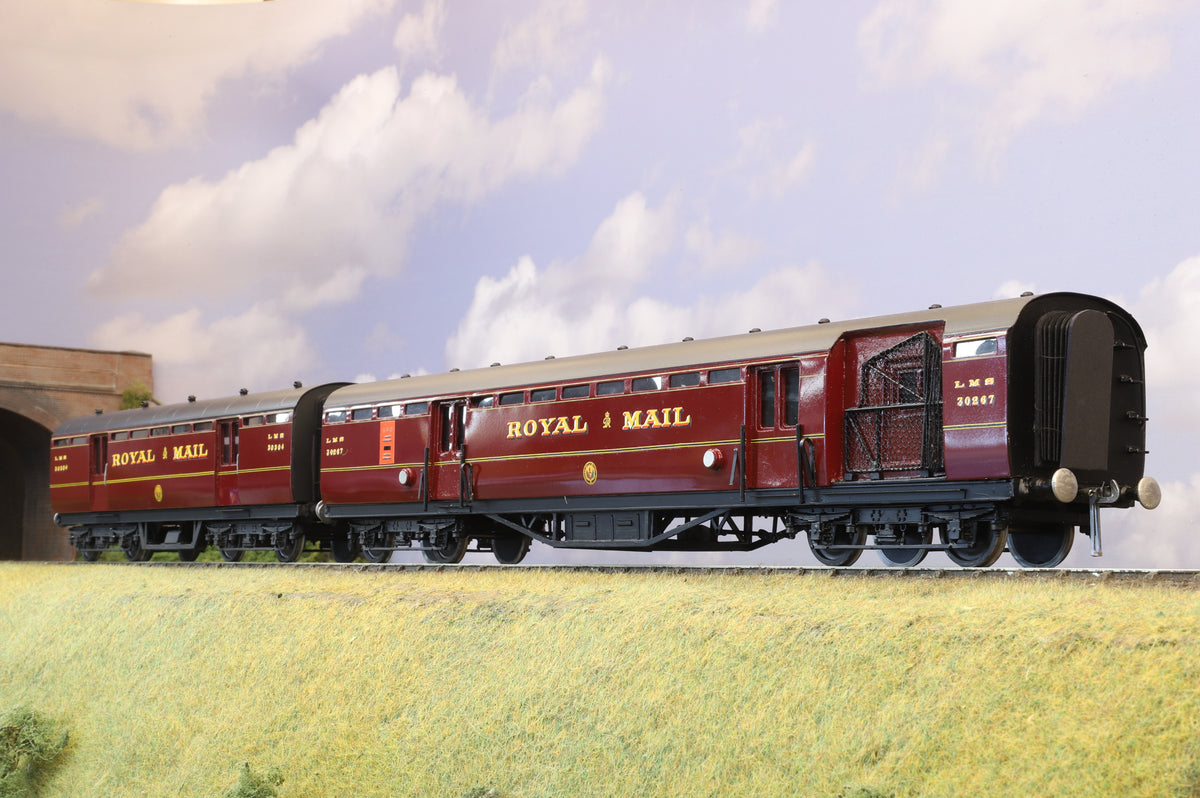 Finescale O Gauge (Kit-Built) LMS Royal Mail Post Office Coach and Stowage Van
